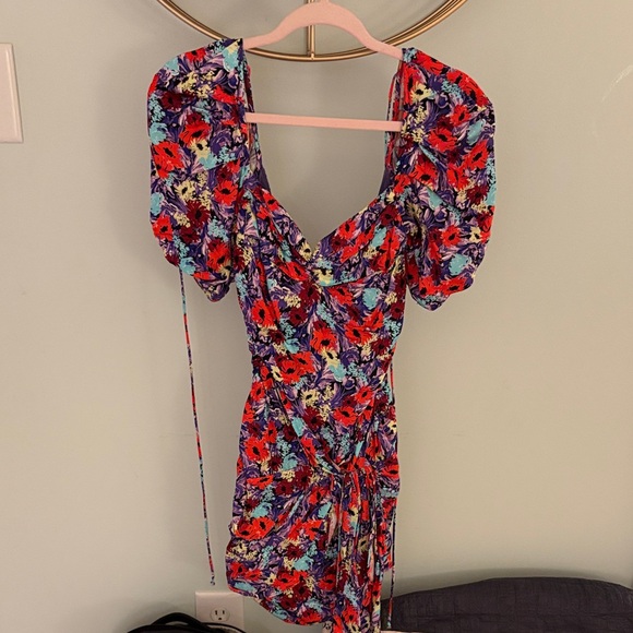 For Love And Lemons Colorful Floral Mini Dress - Picture 3 of 5